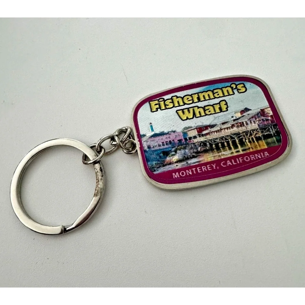 Fisherman's Wharf Keychain Key Ring Monterey California Souvenir